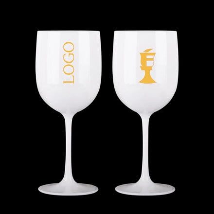 16oz Round Wedding Polycarbonate champagne Glasses Plastic White champagne Flutes