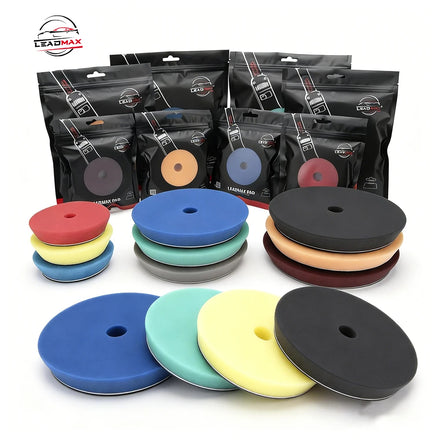 LEADMAX Wholesale OEM High-Density DA Foam Buffing Pad 100 Grit Medium Abrasive for Car Bodies Auto Detailing & Paint Care