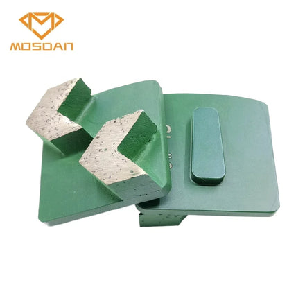 RediLock Double Arrows Diamond Segment Concrete Terrazzo Stone Grinding Shoe Pad for Scanmaskin Grinders