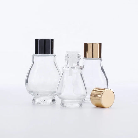 10ml 20ml 30ml Single Gourd Shape Clear Glass Essential Oil Bottles with Screw on Cap for Aroma Perfume Oil
