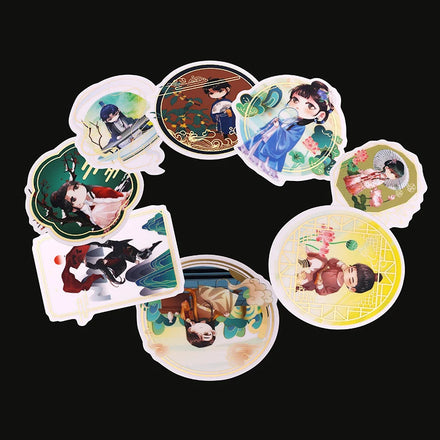 Vograce New Style Sticker Book Decorative Waterproof Sticker Sheet Hot Stamping Gold Foil Decorative Sticker for Notebook