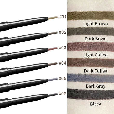 Makeup Wholesale 6 Color Double Headed Private Label Eyebrow Pen Customize Logo Waterproof Thin Eyebrow Pen Pencil