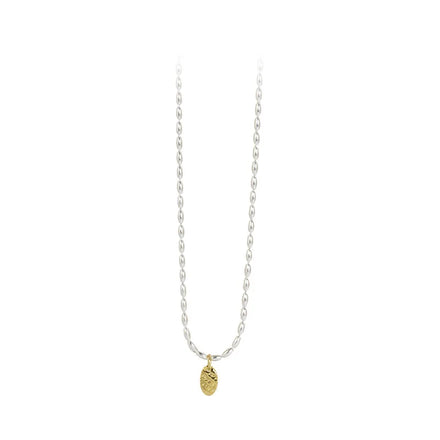 Wholesale New Fashion Silver Link Chain Necklace for Women Cute Olive Bead Design for Wedding or Gift