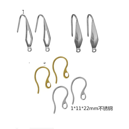 316 Stainless Steel Stamping Ear Hook Accessories Hook Ear Ornaments DIY Accessories Earrings for Women