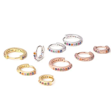 6mm/8mm/10mm Cz Small Hoop Earrings for Women Men Gold Silver Color Simple Minimal Tiny Cartilage Earring Piercing Jewelry