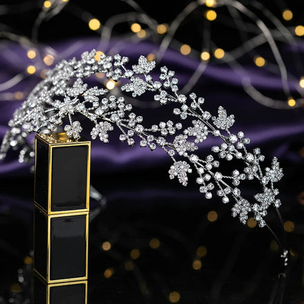 New Stylish Korean Exquisite CZ Zirconia Crystal Headpiece Riyal Princess Tiaras and Crowns Wedding BC5853