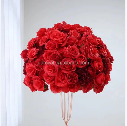 Wholesale Silk White pink Green Flower Ball Arrangements Artificial Flower Balls for Wedding Table Centerpieces Decoration