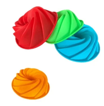 19x8cm Big Swirl Silicone Butter Cake Pan Mold Baking Form Bakery Spiral Pumpkin Mould DIY