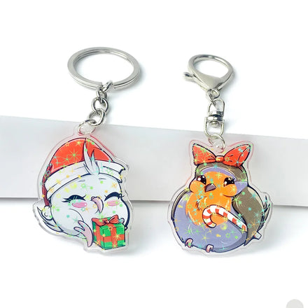 Custom Anime Transparent Acrylic Keychain Custom Printed Iridescent Acrylic Charm Gift Giveaway