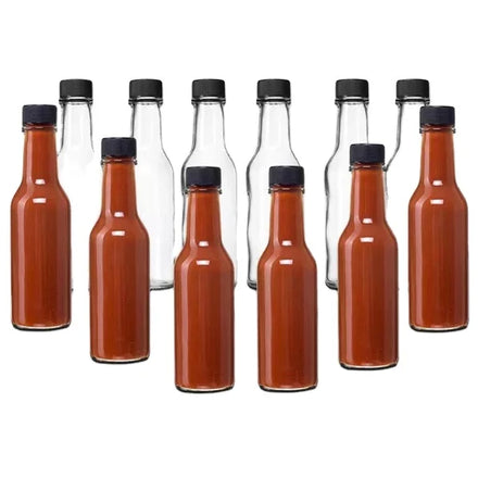 In Stock 5oz Clear 150ml Ketchup Glass Bottles Empty Pepper Sauce Bottle
