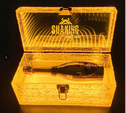 Free Custom LED Lighting for Champagne Bottle Carrier Case for Night Clubs-Exclusive VIP Bottle Glorifier Presenter Display Rack