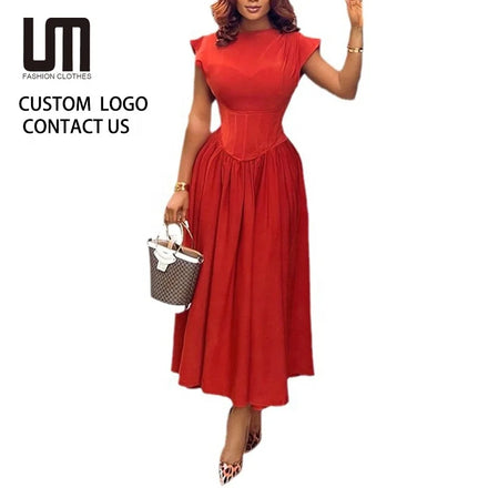 2025 New Women's Dress - Elegant A-Line Long Dress with High Waist (Casual Party Club Wear for Women New Season Fashion)