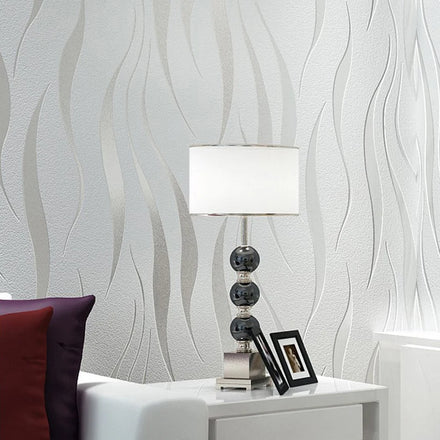 Modern Striped Non Woven Wallpaper Home Decor Background Paper Rolls