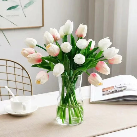 M853 Factory Wholesale Cheap Lifelike PU Real Touch Artificial Flowers Faux Mini Tulip Flower for Home Hotel Wedding Decor