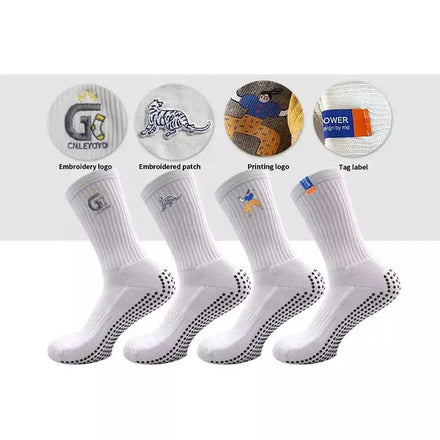 Wholesale Custom Logo Grip Soccer Socks Women Men Anti-Slip Silicone Grip Football Socks for Professional Training