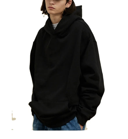 14oz Heavy Pullover Hoodie No String Heavyweight Hoodies Men Street Wear Oversized Essential Style Hoodie