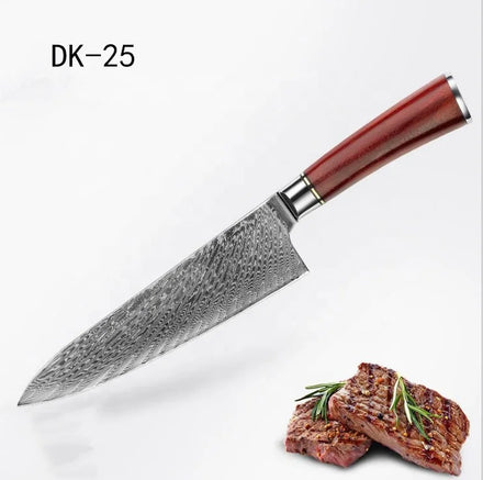 Damascus Kitchen Knives Vg10 Japanese Damascus Chef Knife logo Brand Customization