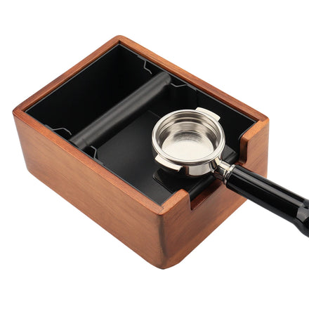 Good Price Wood Espresso Knock Box Coffee Bar Knock Slag Box Stainless Steel Coffee Knock Box and Portafilter Station