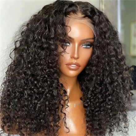 Bouncy Curly Hair Wig Vendors Wholesale Double Drawn Human Hair Lace Front WigBurmese Raw Hair Full Lace Frontal Wig
