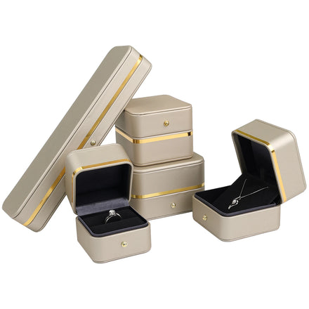 Custom Logo Luxury Jewelry Packaging Box for Earrings Necklaces Bracelets with PU Velvet and Leather Exterior ISO 9001 Certified