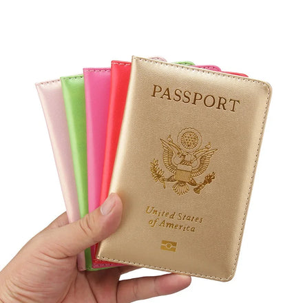 Personalized Wholesale Cheap USA PU Leather Passport Holder