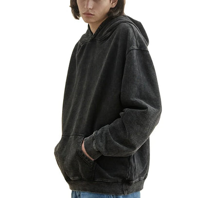 Vintage Wash Hip Hop Hoodie Mencustom Stone Wash Hoodie Screenprintwash Oversized Hoodie Custom Design French Terry Sweatshirt