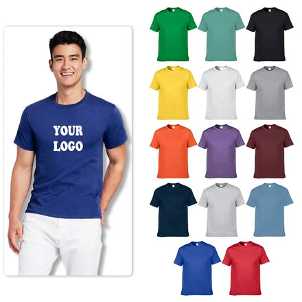 Wholesale Blank T Shirt Custom 100% Cotton T-shirt Printing logo for Mens Plain t Shirts Printed White Black T Shirt