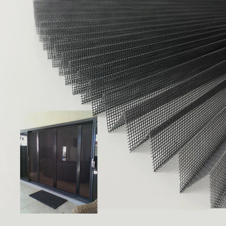 JINDI Fire Resistant Modern Retractable Insect Screen Very Large Mosquito Door Window Screen Pleated Design 5-Year Warranty