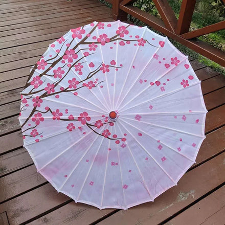 Factory-Promotional Custom Chinese Craft Umbrella 40 Colors Manual Control Straight Style Wood Handle for Parties Nylon Cheap