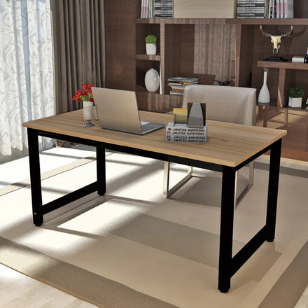Modern Rustic White Black Walnut Wooden Cheap Computer Study Table Home Office Writing Desk