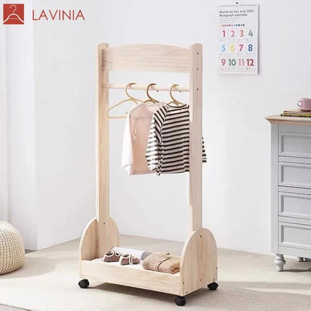 Hanger Factory Wholesale Kids Clothes Display Stand Wooden Baby Children All Age Clothing Rack