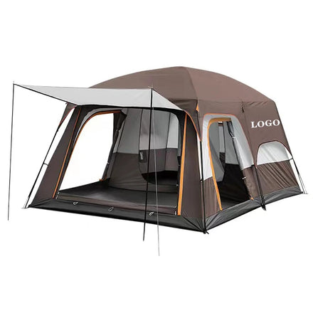 ZJFIT Luxury European Large Family Outdoor Tent Wind Resistant Carpas De Camping with Double Layers Two Bedrooms Structure