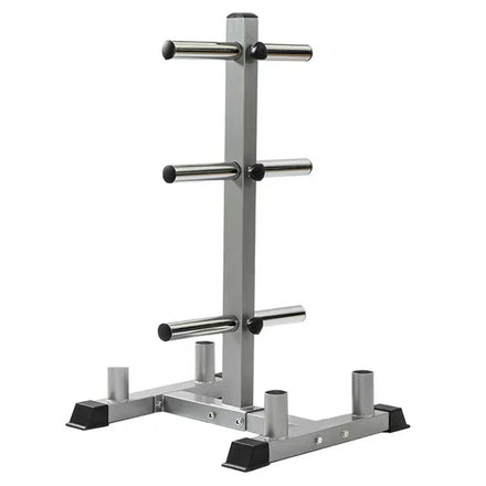 Commercial Foldable Metal Weight Lifting Plate Rack with Tree and Barbell Holder