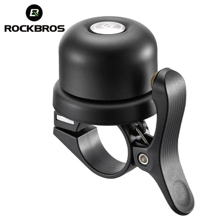ROCKBROS Bicycle Bell Retro Bell Bronze Airtag Safety Ultra Loud Mountain Bike Portable Safety Bicycle Bell