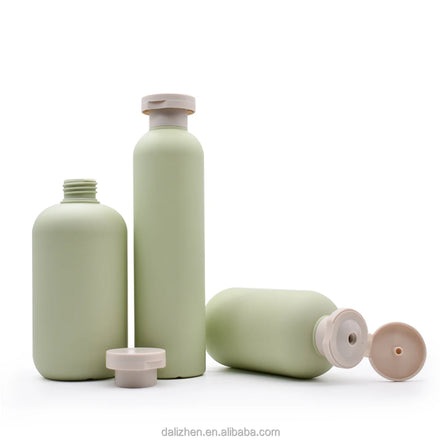 200ml 300ml 500ml New Design Frosted Style Shampoo Bottles Green Lotion Cosmetic Bottle
