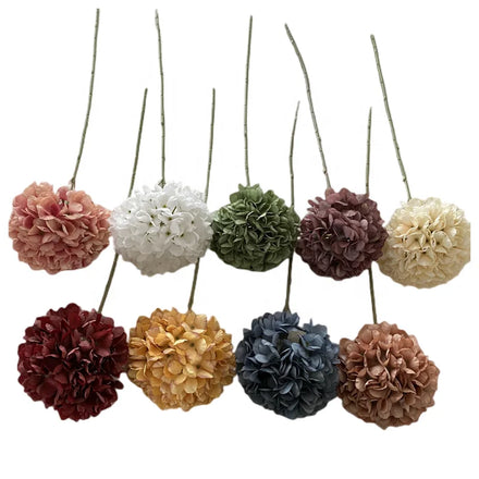 New Design Single Stem Artificial Flowers Silk Artificial Hydrangea without leaves