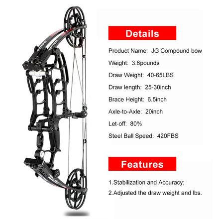 Catapult Dual-Use Precision Hunting Archery Composite Pulley Bows Compound Steel Ball Bow for Arrow and Steel Ball