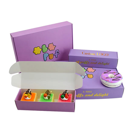 Wholesale Custom Christmas Pink Gold Stamping Bakery Cake Donuts and Cookie Doughnut Box With Insert