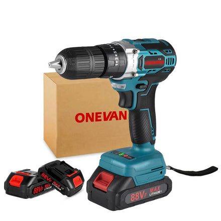 1000W 450NM Brushless Electric Impact Drill & Hammer Drill 25+3 Torque 3-in-1 Cordless Screwdriver for 18V Battery