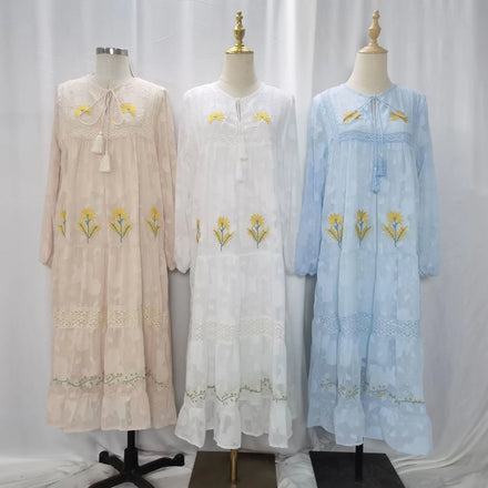 M227 2023 African Summer Kaftan Kanga Muslim Women Dresses  Caftan Traditional Wear Satin Africa Femme Maxi Casual Dress