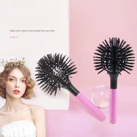 YUE Comb Massage Japan and South Korea Spherical 3D Curly Hair Comb High Temperature Hairdressing Comb Wholesale