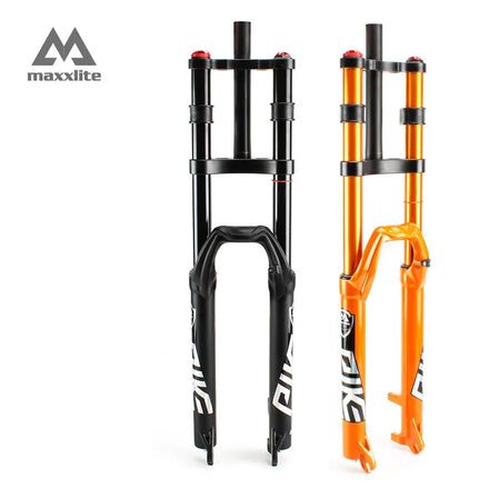 Manito 26/27.5/29 Inch Mountain Bike Gas Suspension Fork Alloy 150mm Travel Quick Release Front Air Lock Disk Brake Black/Orange