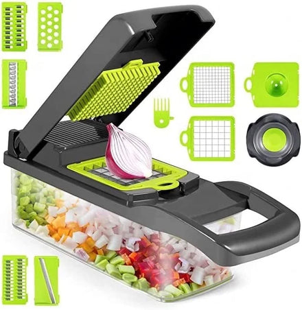 Multifunctional Vegetable and Fruit Cutter 14 in 1 Vegetable Slicer Shredder Potato Onion Chopper Kitchen Accessories Tool