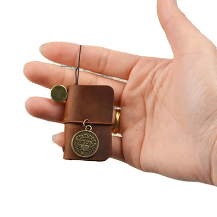 Mini Personalised Writing Planner Kraft Paper Motivational Genuine Leather Notebook