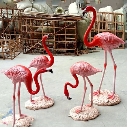 Fuente Y Fogata Para Piscina Flamingos/outdoor Waterproof Flamingo Statue Large/live Size Flamingo Animal Statue