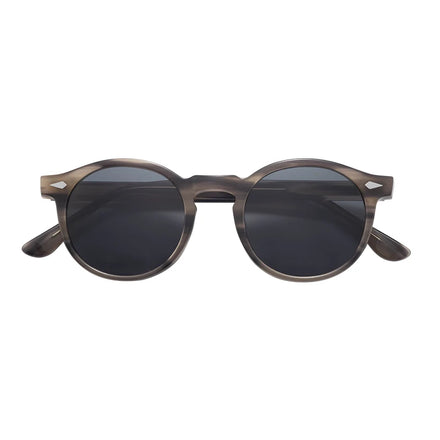 Brand Designer Mazzucchelli Acetate Sunglasses New Vintage Round Sun Glasses with Transparent or White Frame and Tac Lenses