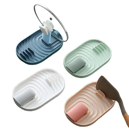 Foldable Pot Lid Holder Spoon Rest with Lid Holder for Kitchen Utensil RestStorage Rack Spoon Holder for Kitchen