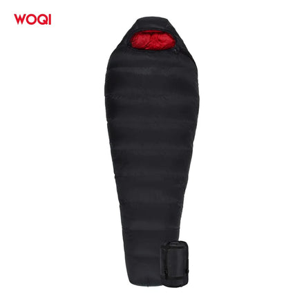 Woqi Hollow Fiber Polyester Ripstop Mummy Water Repellent Lightweight Outdoor Sleeping Bag with Hood