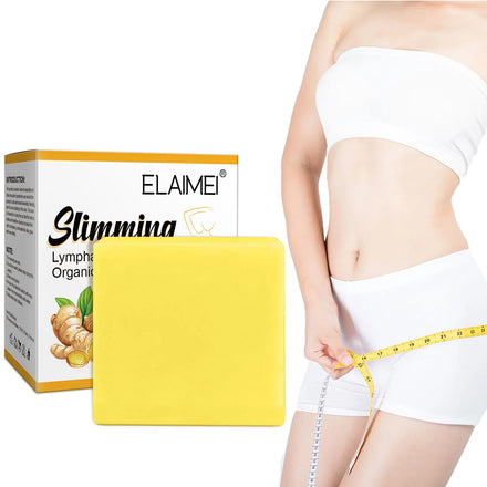 ELAIMEI Natural Turmeric Bar Clean Skin RReduce Acne Lymphatic Detox Weight Loss Organic Ginger Soap