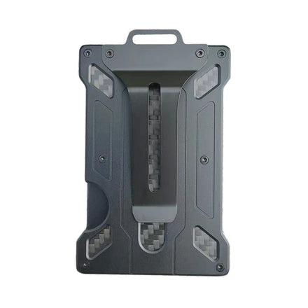 For Employee Cards and Lifestyle Transparent Windows PVC ID Badge Card Holders Ultra Thin Minimalist Metal Wallet